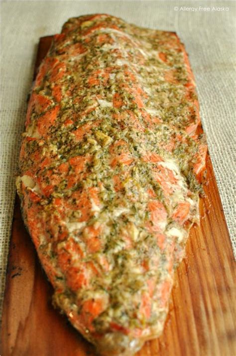 lemony-cedar-planked-salmon-with-garlic-dill image