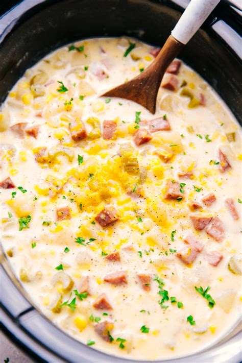crock-pot-cheesy-ham-and-potato-soup image