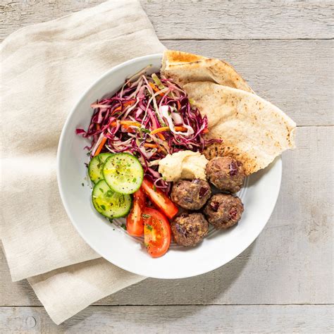 middle-eastern-kidney-bean-meatballs-with-herbed-slaw image