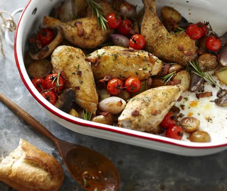 roasted-chicken-with-potatoes-mushrooms-shallots image