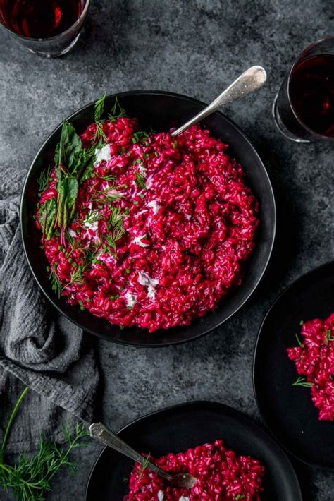 beet-risotto-with-goat-cheese-creamy-delicious image