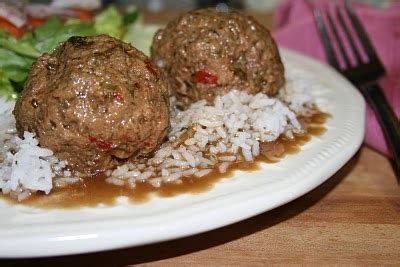 cajun-beef-and-pork-boulettes-with-brown-gravy image