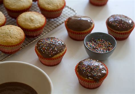 chocolate-glazed-doughnut-muffins-recipe-pbs-food image