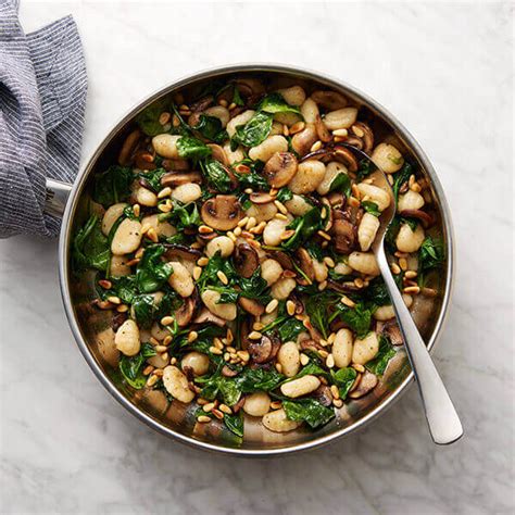 browned-butter-gnocchi-with-mushrooms-spinach image