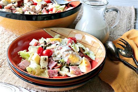 chefs-salad-with-homemade-blue-cheese-dressing image