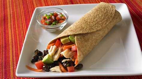 tex-mex-black-bean-and-chicken-wrap image