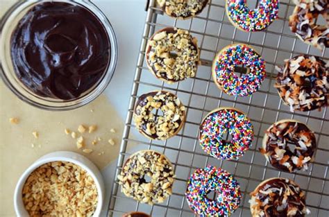 baked-mini-buttermilk-doughnuts-with-nutella-glaze image