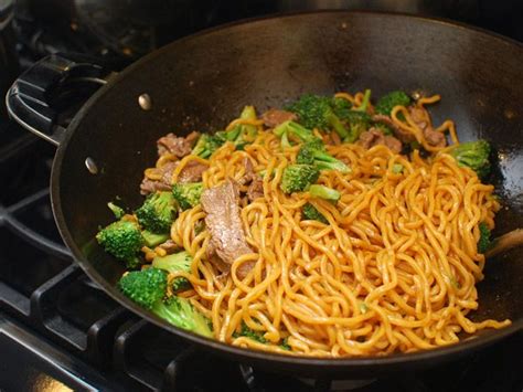 stir-fried-lo-mein-with-beef-and-broccoli-recipe-serious image