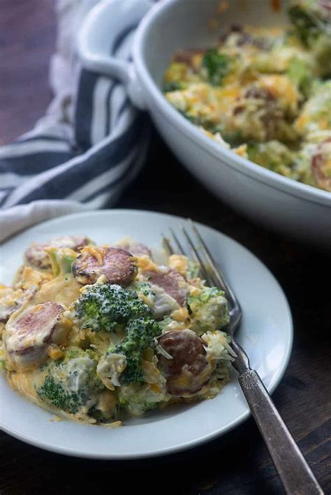broccoli-smoked-sausage-casserole-that-low-carb-life image