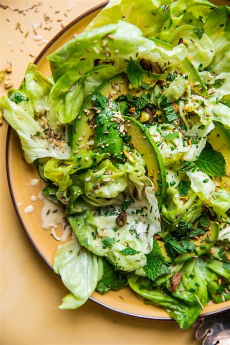 herby-seedy-butter-lettuce-salad-with-tahini-dressing image