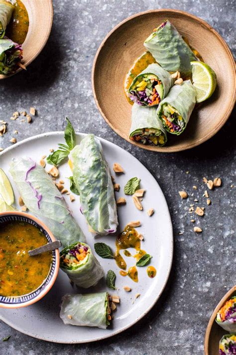 avocado-veggie-spring-rolls-with-sweet-thai-mango-sauce image