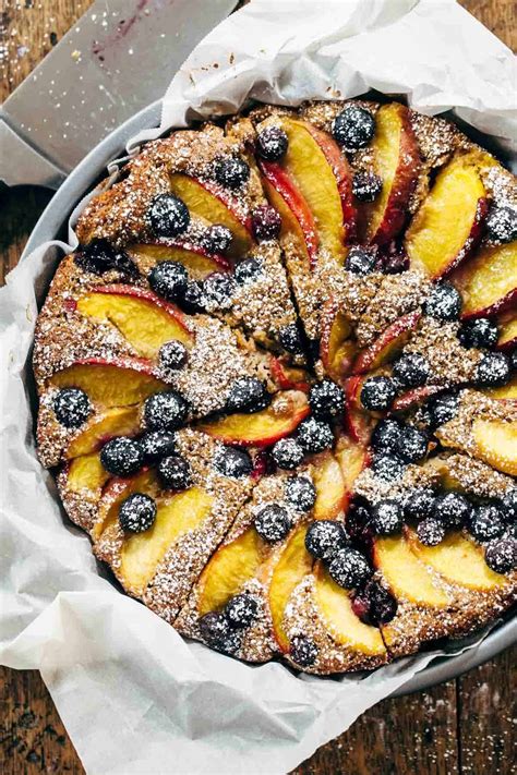 fresh-blueberry-peach-cake-recipe-pinch-of-yum image