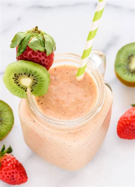 strawberry-kiwi-smoothie-well-plated-by-erin image