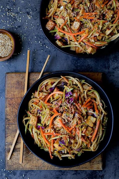 thai-sesame-noodle-recipe-with-tofu-and-vegetables image