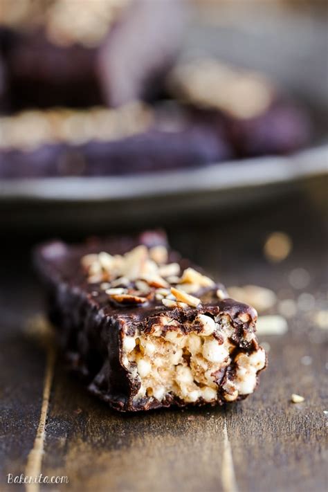 chocolate-covered-almond-butter-puffed-millet-bars image