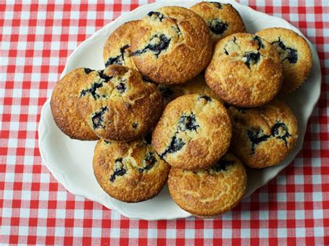 blueberry-buttermilk-corn-muffins-food-network image