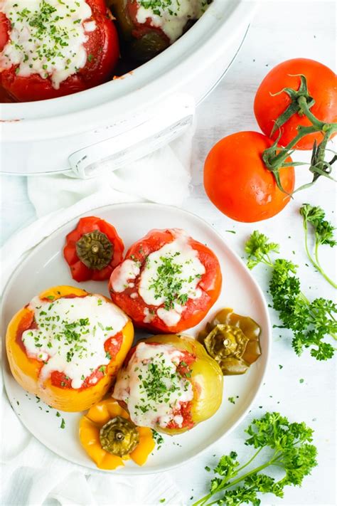 crock-pot-stuffed-peppers-recipe-with-ground-turkey image