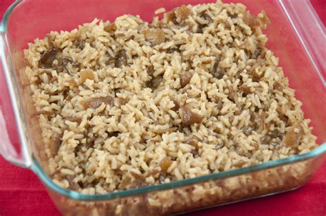 french-onion-rice-bake-wishes-and-dishes image