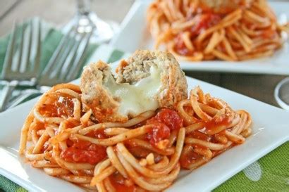 spaghetti-mozzarella-stuffed-turkey-meatballs image
