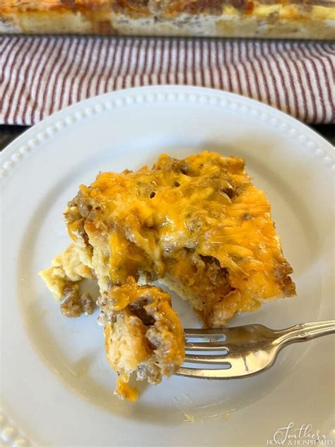 easy-cheesy-sausage-and-egg-breakfast-casserole image