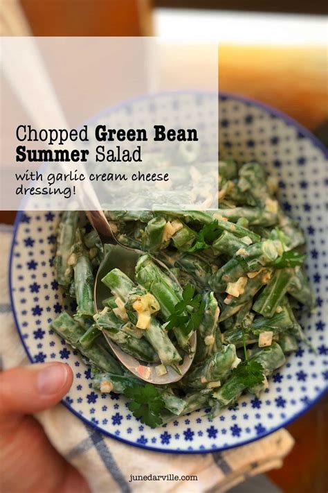 easy-green-bean-salad-cream-cheese-dressing image