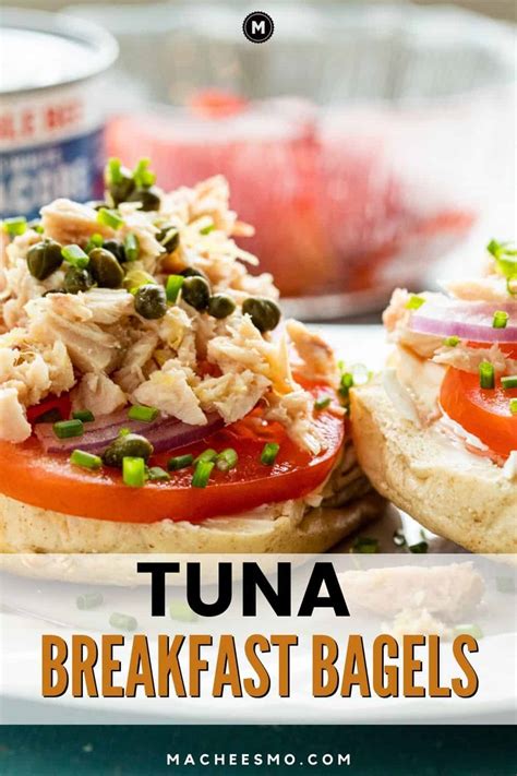 tuna-breakfast-bagels-recipe-macheesmo image