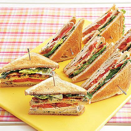 turkey-club-sandwiches-with-herb-mayonnaise image