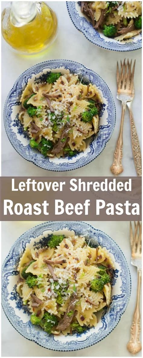 leftover-shredded-roast-beef-pasta-primavera-kitchen image
