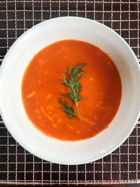tomato-cheddar-soup-xoso-vegetarian-comfort-food image