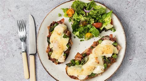croque-monsieur-with-bacon-asparagus-and-mornay image