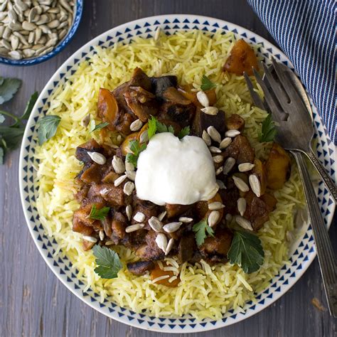 jordanian-rice-pilaf-recipe-vegetarian-mansaf image