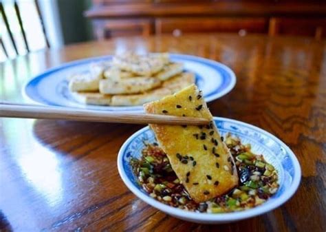 pan-fried-tofu-with-soy-dipping-sauce image