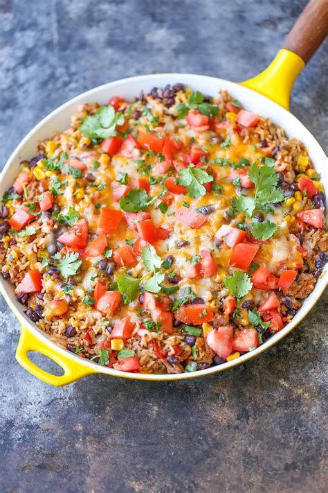 one-pot-mexican-beef-and-rice-casserole-damn-delicious image