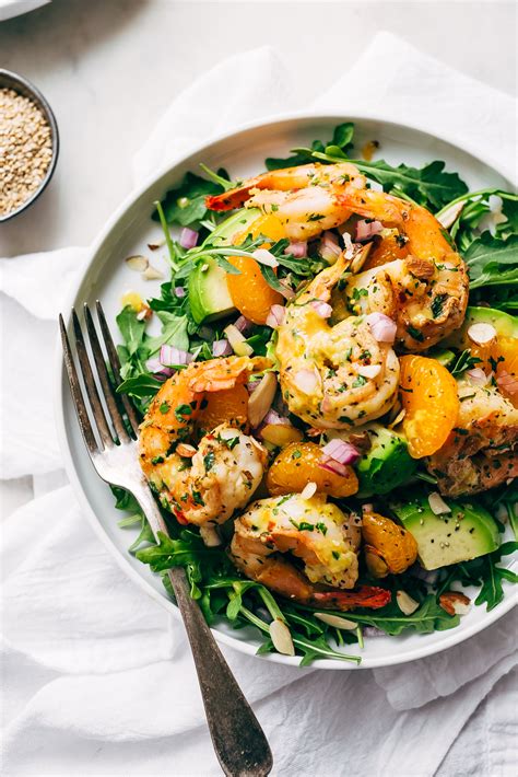 avocado-shrimp-salad-with-citrus-miso-dressing image