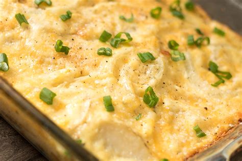 three-cheese-garlic-scalloped-potatoes-chef-shamy image