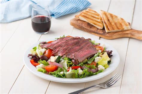 grilled-greek-salad-with-steak-meat-poultry-ontario image