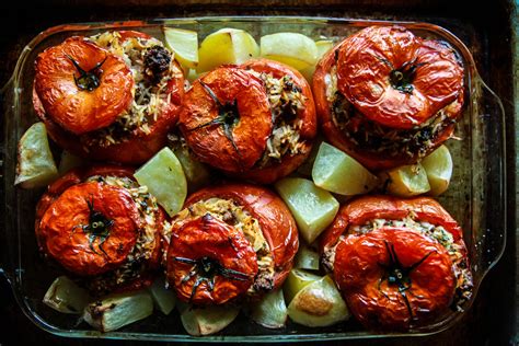 greek-stuffed-tomatoes-heather-christo image