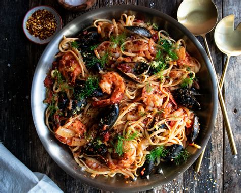 spicy-tomato-seafood-pasta-the-original-dish image
