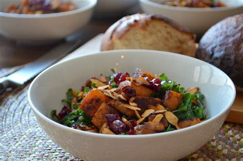 kale-salad-with-butternut-squash-dried-cranberries image