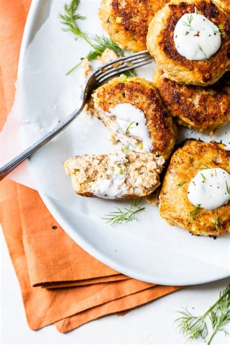 salmon-croquettes-with-dill-sauce-skinnytaste image