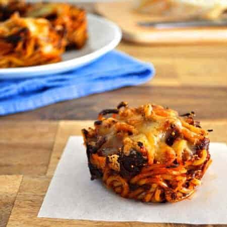 muffin-tin-spaghetti-nests-using-leftover-pasta image