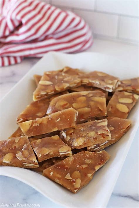 easy-almond-brittle-microwave-quick-recipe-amiras-pantry image