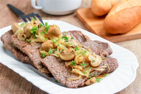easy-beef-cube-steak-with-onions-and-mushrooms image