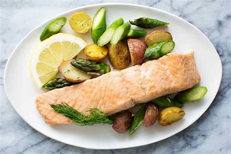 oven-roasted-salmon-asparagus-and-new-potatoes image