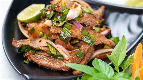 easy-thai-beef-salad-recipe-nam-tok-nua-tastythais image