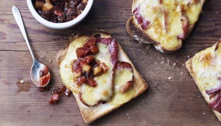 bacon-rarebit-with-apple-chutney-recipe-bbc-food image