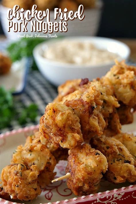 chicken-fried-pork-nuggets-great-grub-delicious-treats image