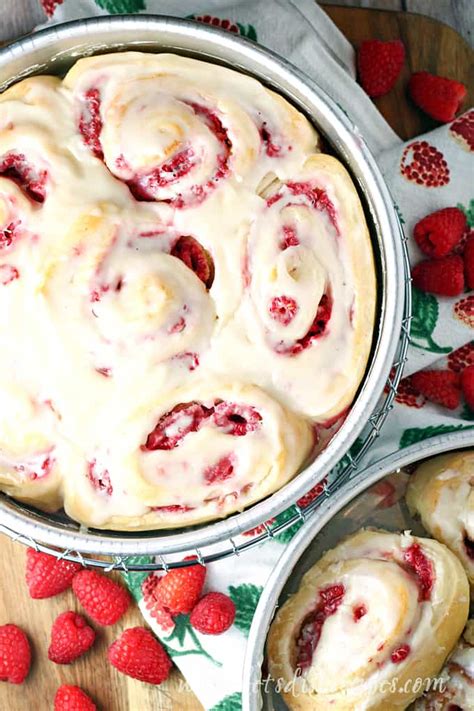 raspberry-cream-cheese-sweet-rolls-lets-dish image