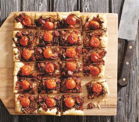 bacon-onion-tart-with-balsamic-and-tomatoes image