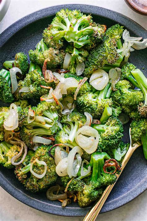roasted-broccoli-and-shallots-fork-in-the-road image